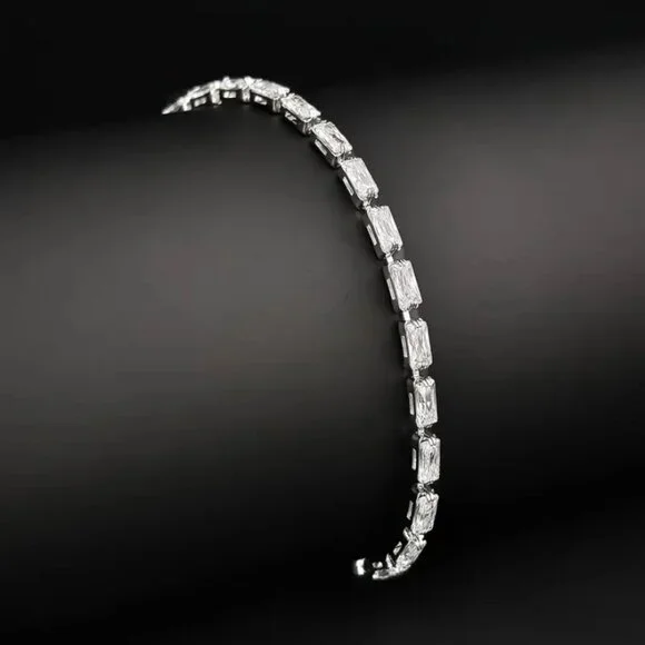 Solid Sterling Silver 6.5" Womens 1ct Diamond Tennis Bracelet Ladies Jewelry - Picture 5 of 7